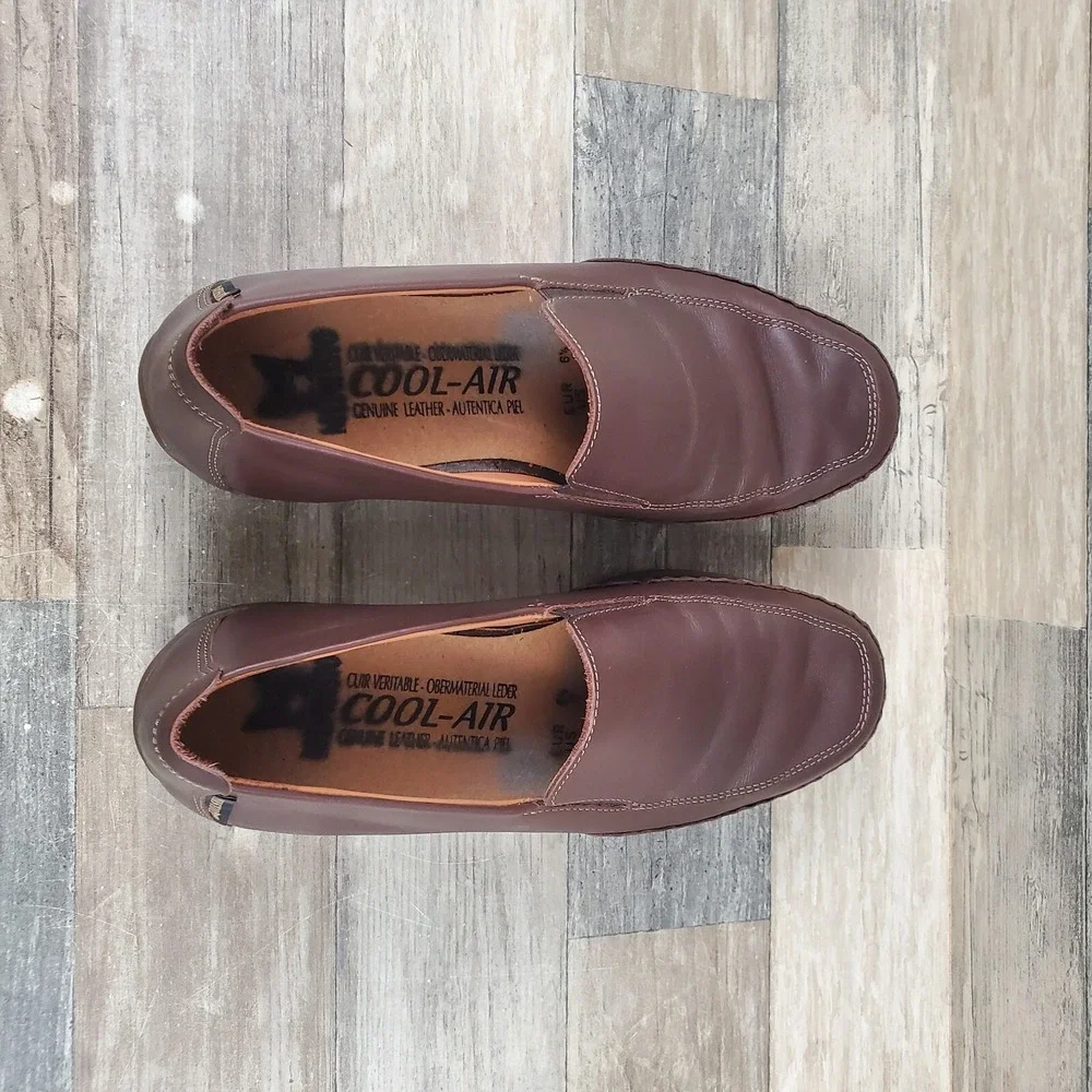 Mephisto Edlef Mens Loafer Sz 7 Moccasin Dark Brown Genuine Leather Slip-On Shoe